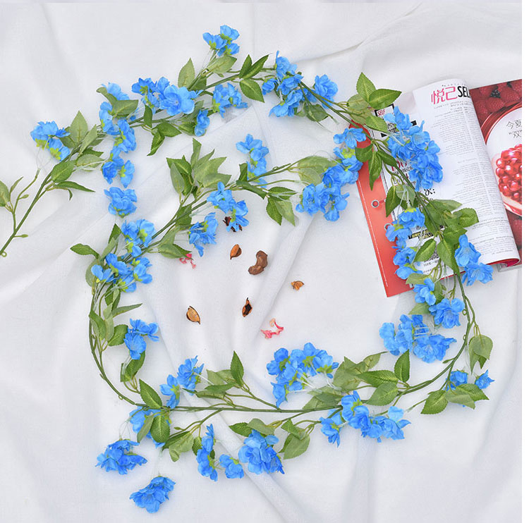 Hoa anh đào hoa giả mây hoa cưới mô phỏng lan can trang trí quanh co điều hòa không khí ống nho treo hoa cây - Hoa nhân tạo / Cây / Trái cây cây giả decor