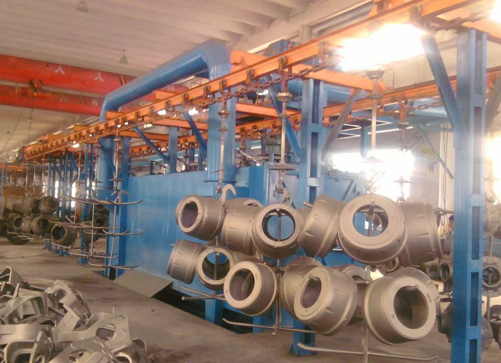 Catenary shot blasting machine Automatic line through shot blasting machine