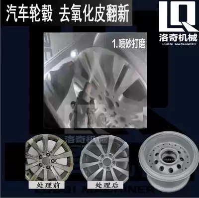 Wheel repair sandblasting Machine car Rim steel ring refurbishment electroplating before sandblasting Huijie Rocky