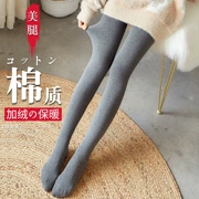 Mùa thu đông cộng với quần legging nhung nữ mặc mùa đông dày mới ấm áp bước chân cao eo là quần xám mỏng - Quần tây thường