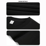 Хлопковая летняя футболка с коротким рукавом, круглый воротник, свободный крой