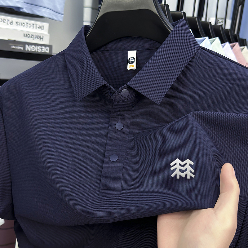 Authentic Outlet Clearance Summer New Men's Breathable Short-Sleeve Polo Shirt, Suitable for Business Casual T-Shirt Fashion