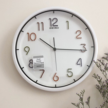 Japan SEIKO SEIKO color bedroom living room study wall clock 12 inch ultra-quiet candy stereo number 447