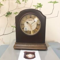 Japan SEIKO SEIKO clock wooden alarm bedroom hotel office Japanese desk clock QXE018B