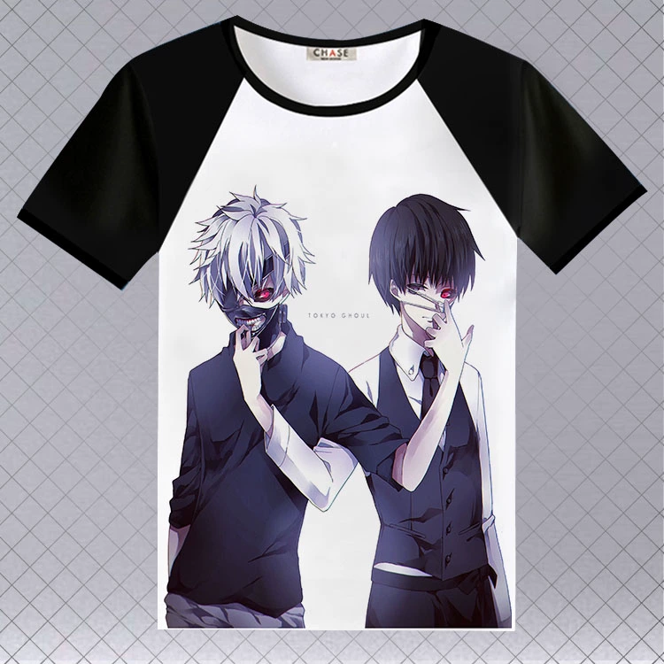 Tokyo Ghouls 金 oul anime Anime áo phông ngắn tay xoay quanh quần áo nam nữ thứ hai nhân dân tệ mùa hè - Carton / Hoạt hình liên quan