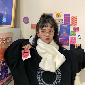 【今年超火哒】韩版可爱毛绒纯色围脖围巾