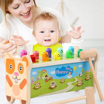 Toddler children puzzle playing Gopher toy Boy Baby 1-3 years old Wooden early education double banging Christmas gift