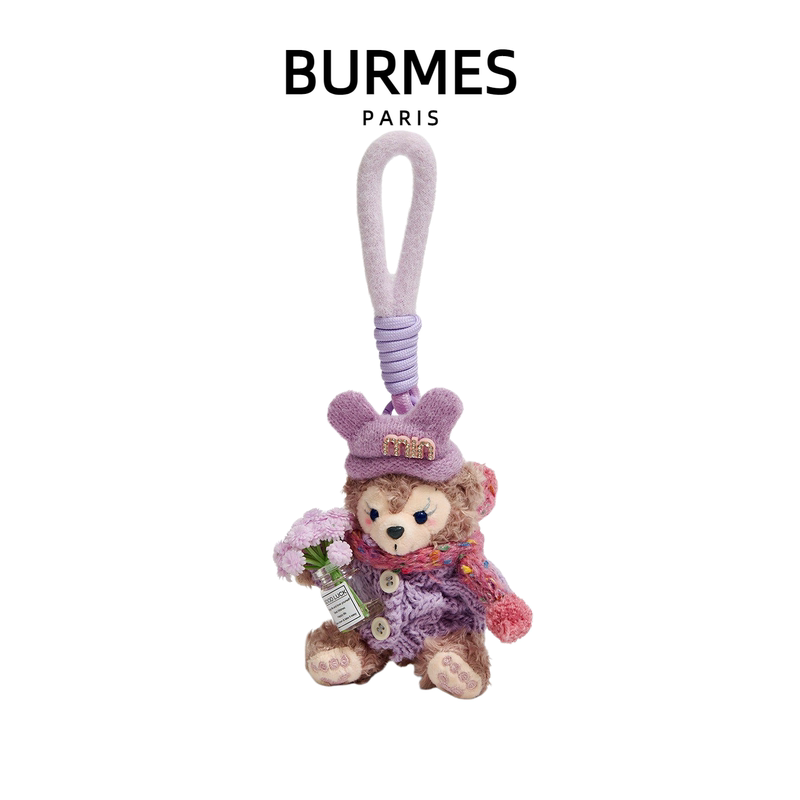 British Burmes Original Rose Bear Bag Pendant Doll Bear Keychain Ornament Best Friend Gift for Women