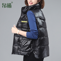 Down cotton waistcoat Dress Temperament Short jacket Winter 2021 New Korean version loose waistcoat Waistcoat shoulder Outer wear
