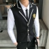Suit vest nam xu hướng cá tính đa năng phần mỏng Anh đẹp trai phiên bản Hàn Quốc của đại học áo gió nam thương hiệu thủy triều - Dệt kim Vest áo cardigan nam Dệt kim Vest