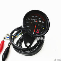 Motorcycle GN125 CG125 retro instrument modified code meter meter LED odometer black with file display
