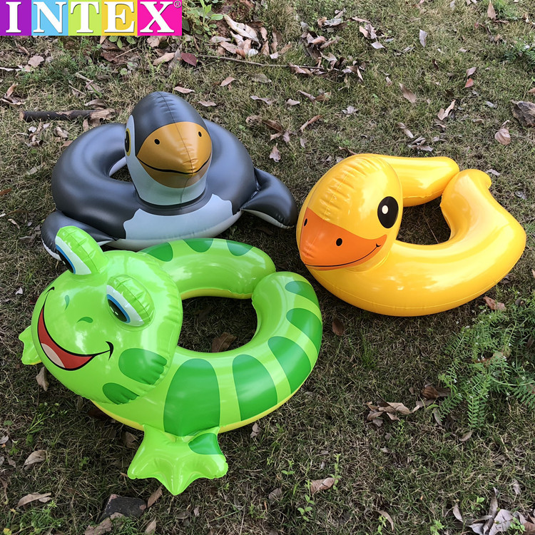 INTEX children water inflatable lifebuoy baby thickened frog turtle small flower duck animal cartoon axillary underlap
