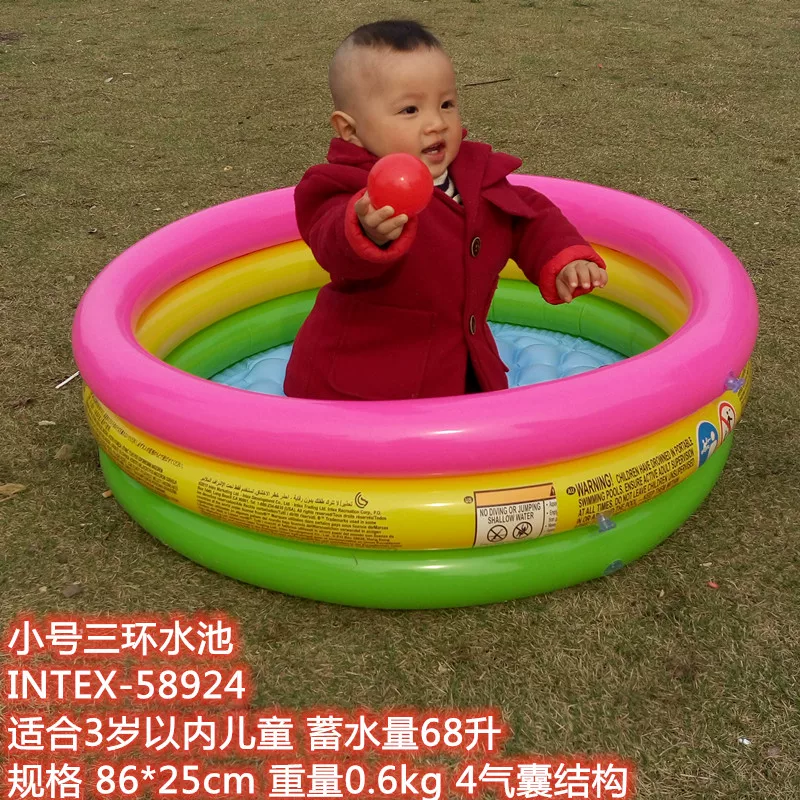 ИНТЕКС маленький bath product для раннего возраста, надувная ванна, плавательный бассейн, детский морской шариковый бассейн, увеличенная толщина