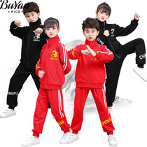 Children wu shu fu outside suit boys practice wu gong fu autumn and winter martial arts training Chinese kung fu table costumes