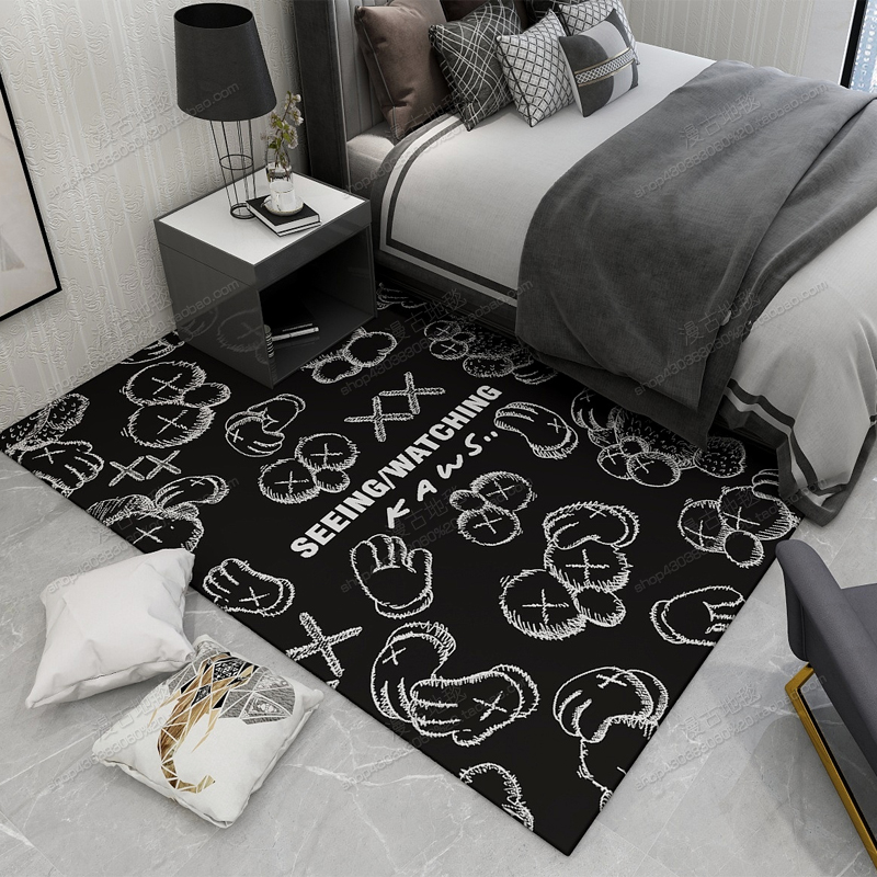 trendy living room kaws carpet bedroom bedside blanket personality bla coffee table mat cloakroom tide brand floor mats can be customized