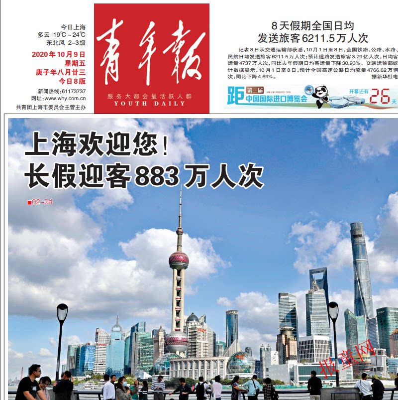 Shanghai area old newspaper Youth Daily Jiefang Daily expired newspaper in 2021 Shanghai Daily English old newspaper