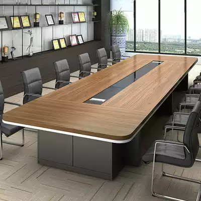 Large conference table simple modern conference room reception rectangular long table-type training table negotiation table and chair combination