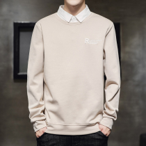 Fake two sweater men shirt collar clothes Korean trend 2021 autumn clothes new mens sweater student coat