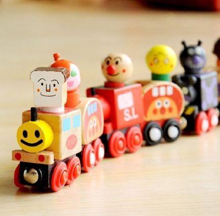 Car with track Play with track toy car Tommasa small train suit track wood building blocks