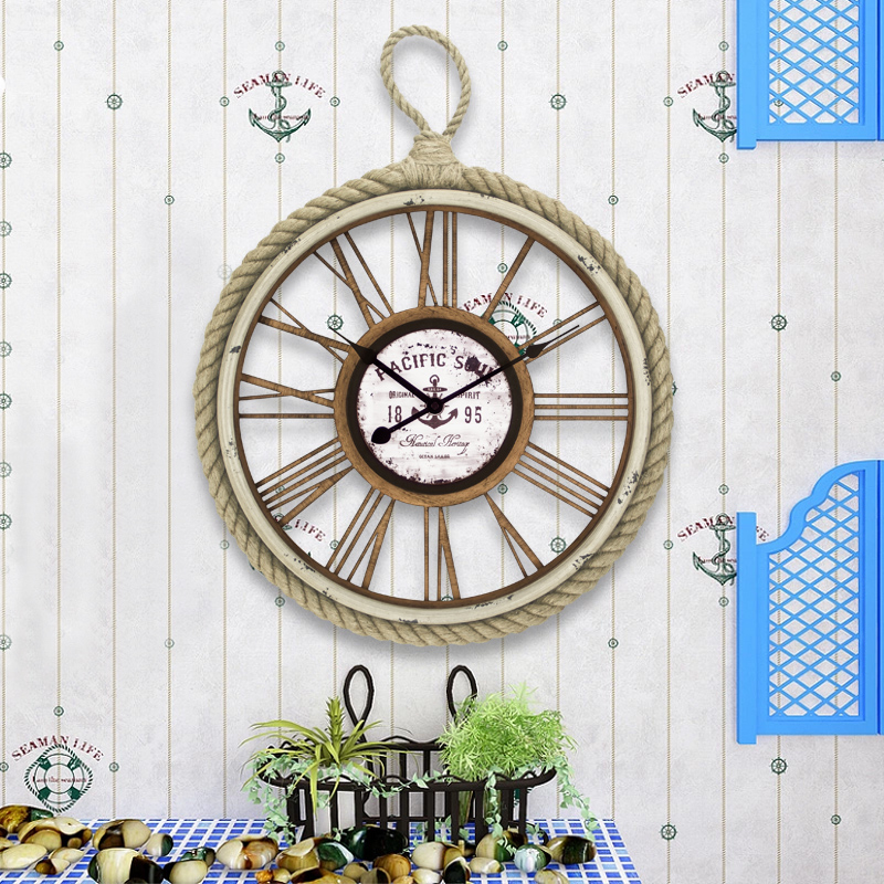 European wall clock Living room clock wall decoration Decorative wall clock Wall clock Performance modern simple creative Nordic round pendant