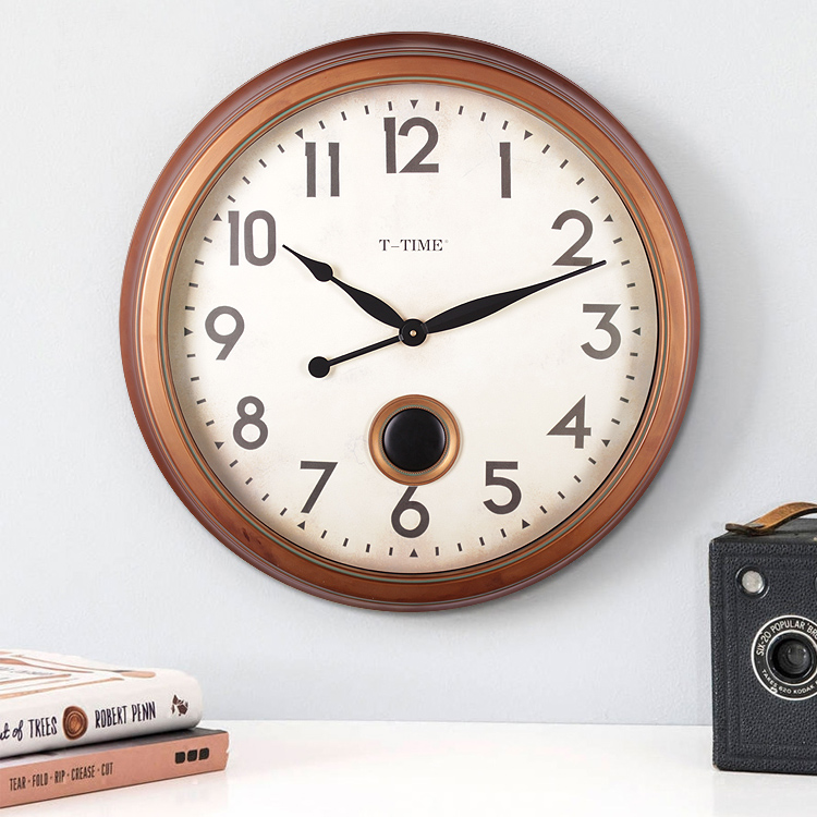 Eurostyle Retro Fields Garden American Countryside Nostalgic old bedroom wall-mounted timepiece Creative wall stickup living-room rocking bell Industrial Wind