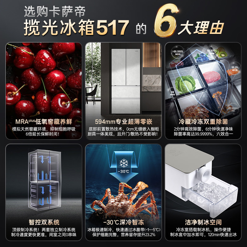 卡萨帝BCD-517WGCFDM4DUU1冰箱图片