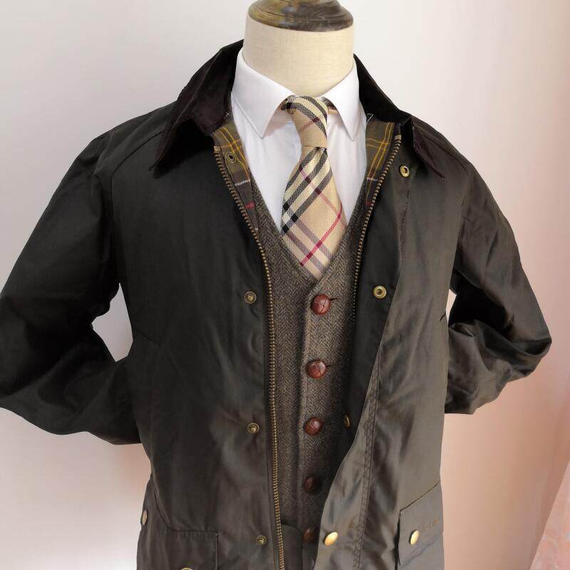 In-Stock Barbour Ashby British Waxed Jacket Jason Statham Retro Slim Fit Men's Trench Coat