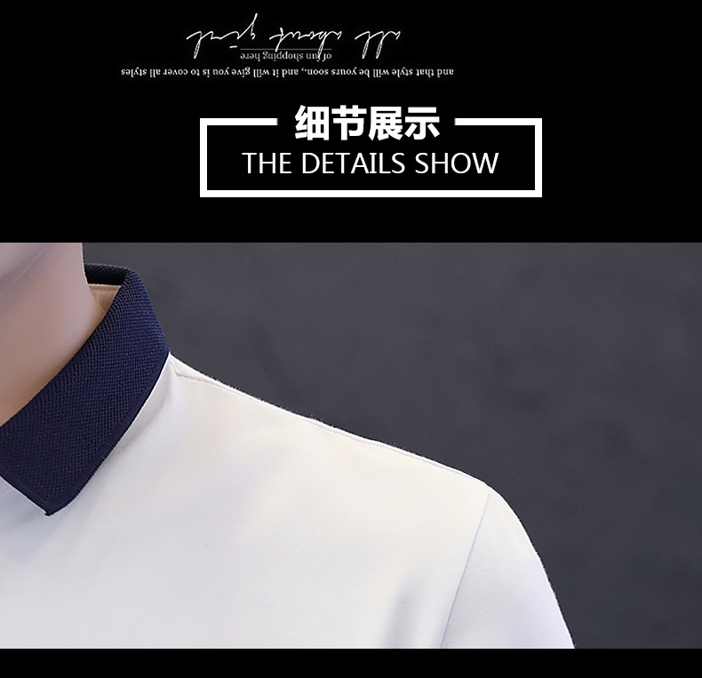 Xu hướng mùa thu Hàn Quốc cổ áo sơ mi dài tay polo 2018 mới đã dẫn đầu áo thun dài tay nam áo polo đẹp