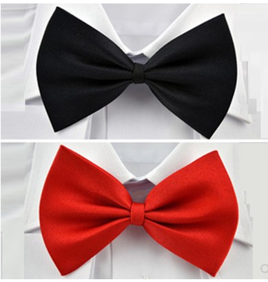 Adult children's choir costumes black and white big red small bow tie flower men's dress host bow