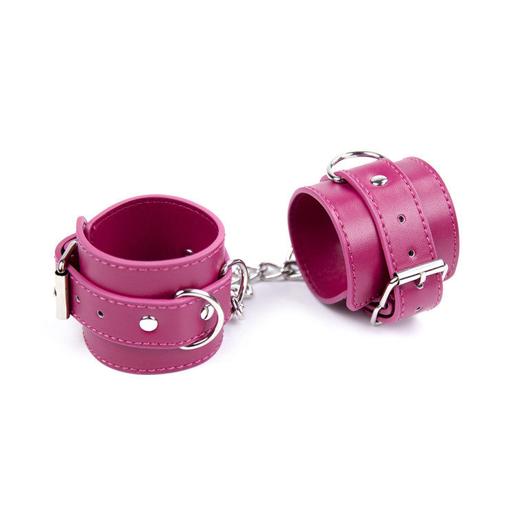 Leather Handcuffs foot handcuffs Couples game flirting Toys bondage Toys bondage Alternative Toys pink Black