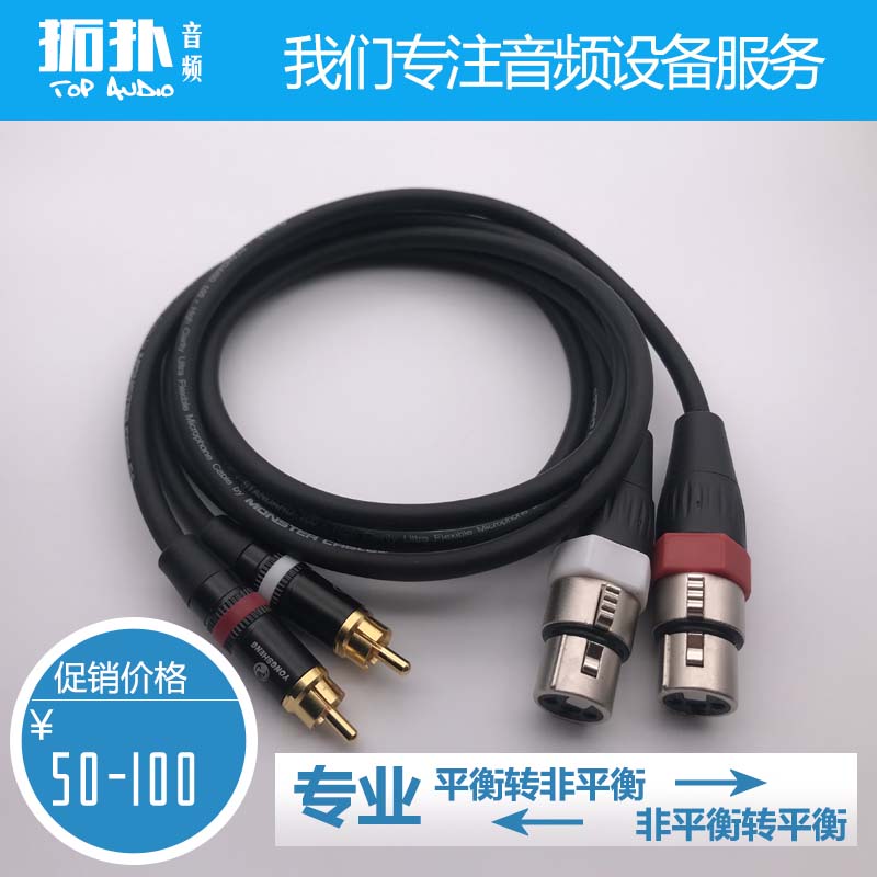 Sound card dedicated balanced to unbalanced unbalanced to balanced transfer line