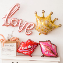 Aluminum balloon LOVE letter birthday scene layout wedding background party wedding wedding room engagement decoration supplies