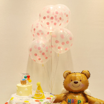 12 Inch Thickened Color Dot Wave Dot Transparent Balloon Baby Birthday Adult Wedding Party Decoration Background Latex Balloon