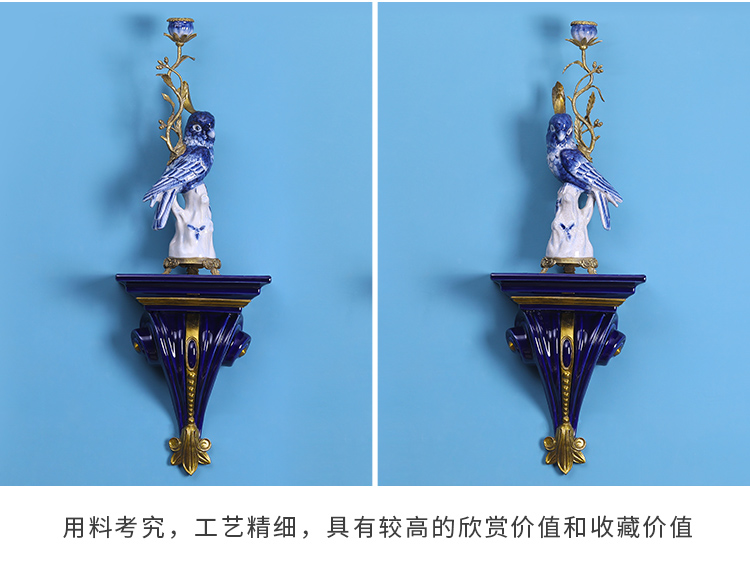 Ceramic inlaid copper decorative wall bracket hanging wall American European - style key-2 luxury home decoration wall act the role ofing hang wall hanging