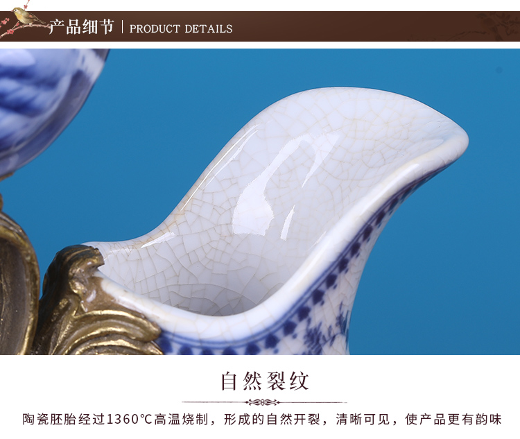 American blue parrot sitting room ark decoration ceramic vase soft outfit style restoring ancient ways receptacle porch act the role ofing is tasted furnishing articles