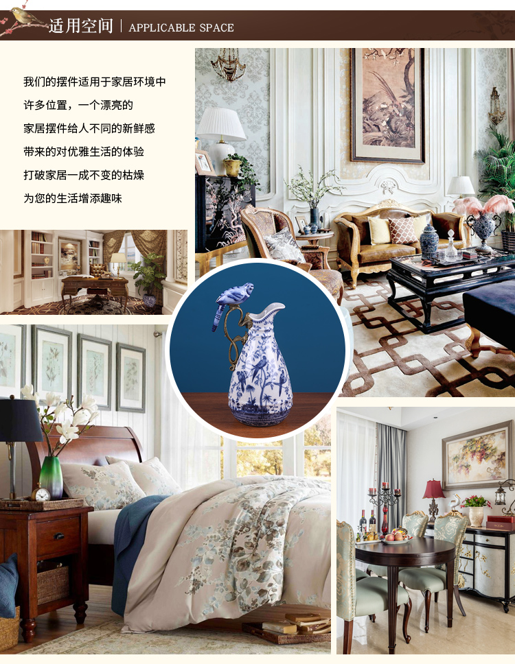 American blue parrot sitting room ark decoration ceramic vase soft outfit style restoring ancient ways receptacle porch act the role ofing is tasted furnishing articles