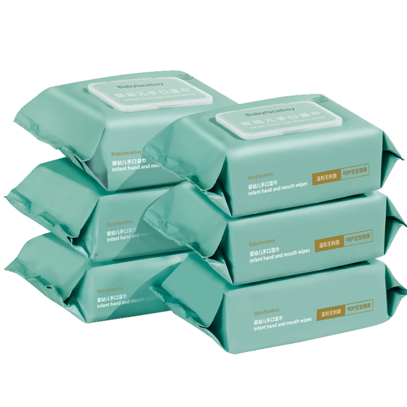 Wet paper towel baby special hand lip polished baby newborn young child wet wipes 80 draw 1 large bag-Taobao