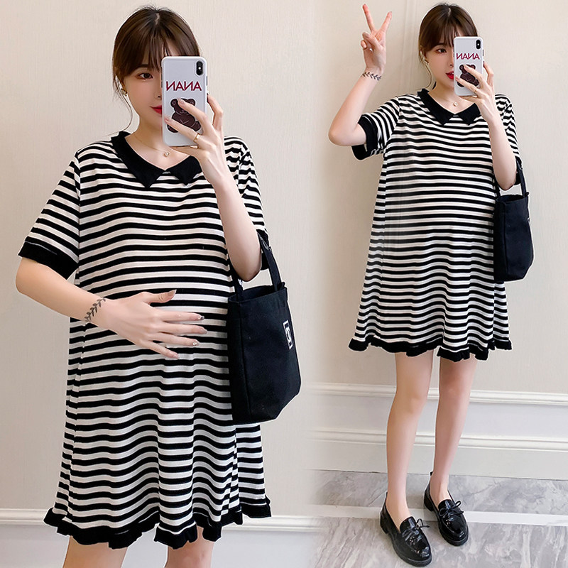 Pregnant Woman Foreign Dress Summer Dress Fashion style 2022 Ocean Pregnancy Maternity Dress Summer Suit Blouse spicy mother Personality Summer Dress