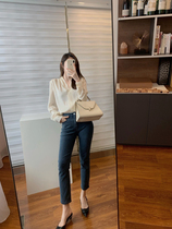 Dajos black label Turkish BOSSA denim custom RIRI zipper textured high elastic washed jeans