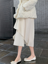 DAJOS commuter gentle style autumn and winter slim pleated knitted skirt