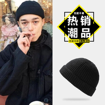 Hat male spring and autumn melon leather hat Korean version of rogue hat trend wool hat Street yuppie hat hip hop knitted hat cold hat