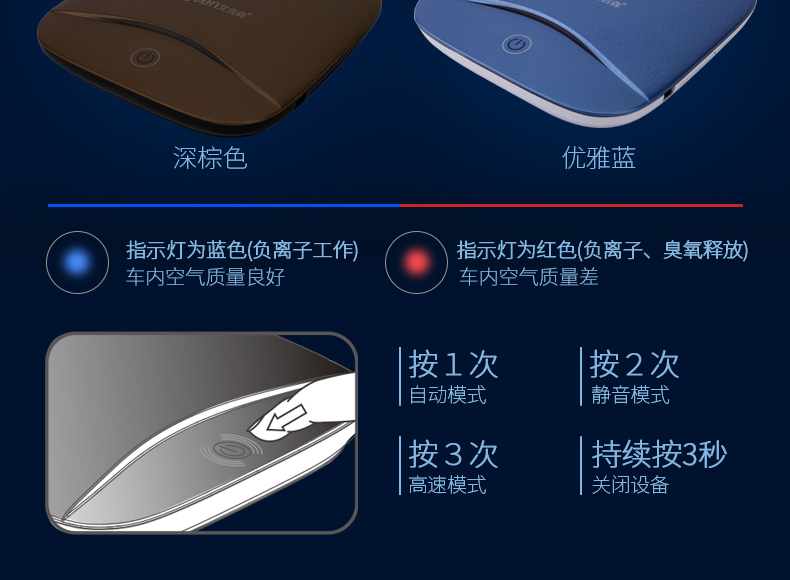 máy lọc không khí mini Máy lọc không khí ô tô Ai Jisen để khử mùi hôi máy lọc khói thông minh ngoài việc sử dụng formaldehyd máy lọc không khí nhật bãi