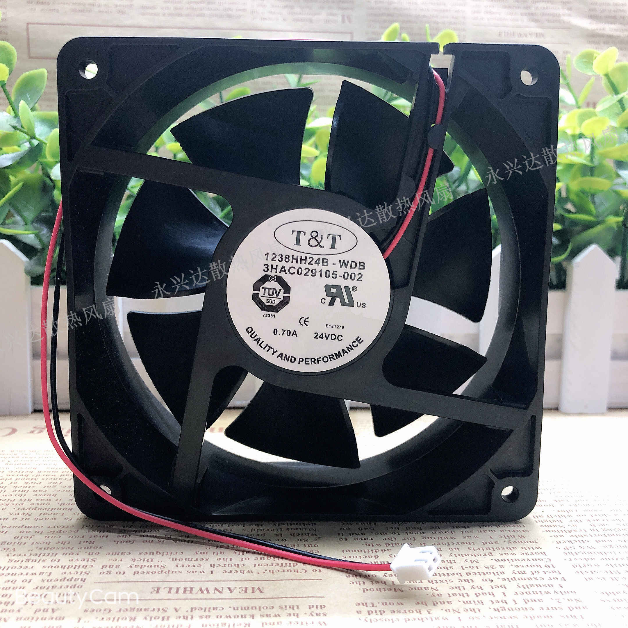 Taiwan TT 1238HH24B-WDB ABB robot controller cooling fan 3HAC029105-002