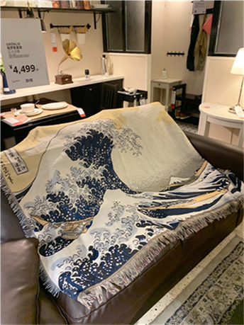 Japan Kanagawa Surf Wave Day Style Floating World Painting Background Sofa Blanket Blanket ART RESIDENCE WINE HOUSE DECORATION BLANKET