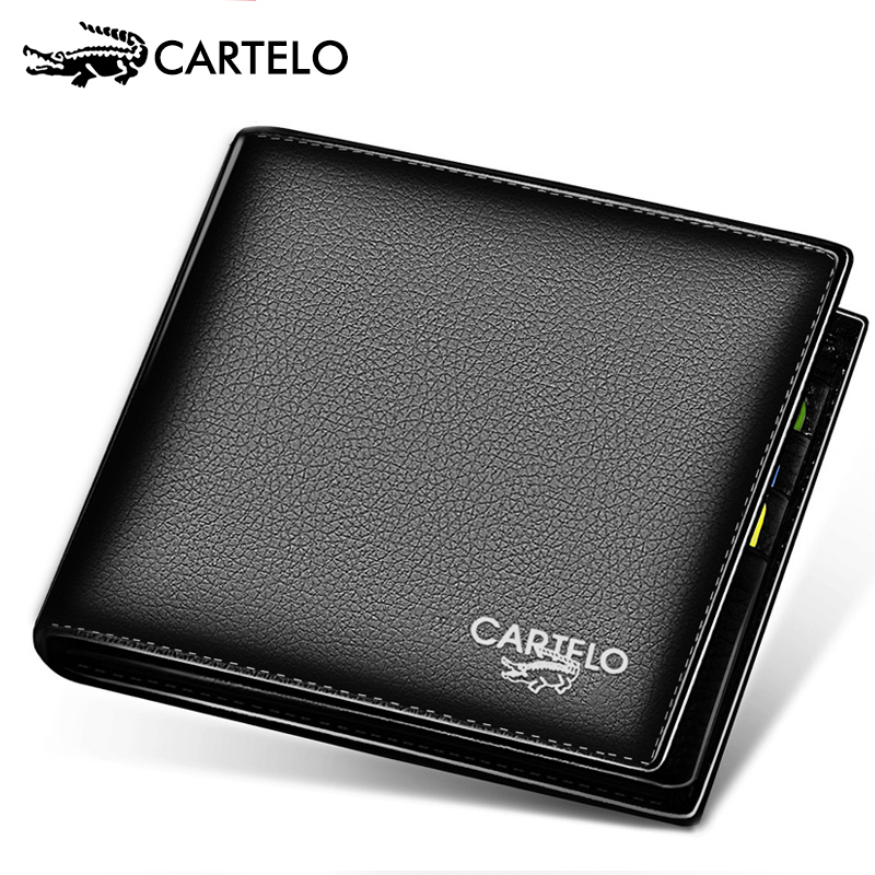 (headlayer cow leather warranty for three years) Crocodile genuine leather wallet men's short and soft money clip male leather clip trend