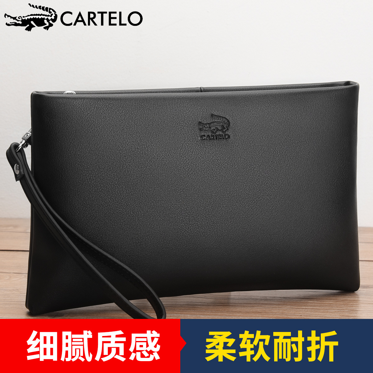 Cartelo Cadile Crocodile Man's Handbag Purpose New Simple Leisure Envelope Bag