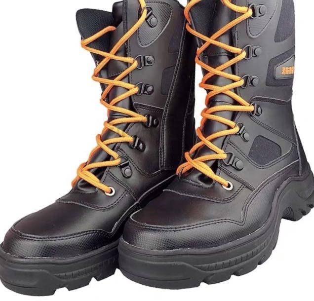 17 kinds of fire boots rescue boots fire fighting protection boots combat boots fire fighting boots steel bale head anti-smashing boots steel plate bottom