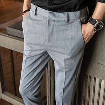 Tide men pants 2021 new high-end business suit spring autumn and winter slim feet casual mens trousers