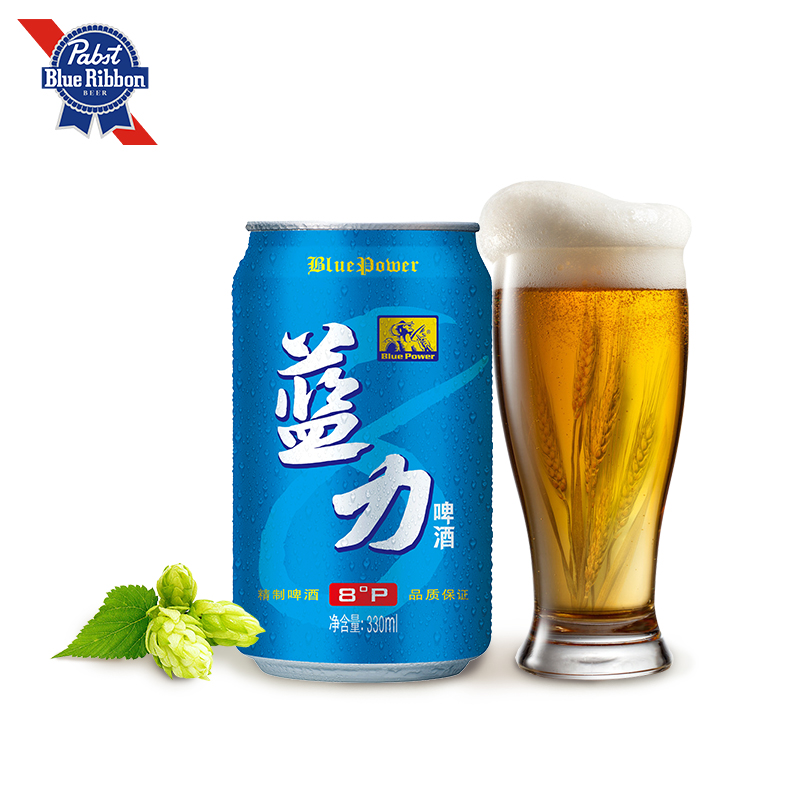 可签到蓝带啤酒国产鲜黄啤酒