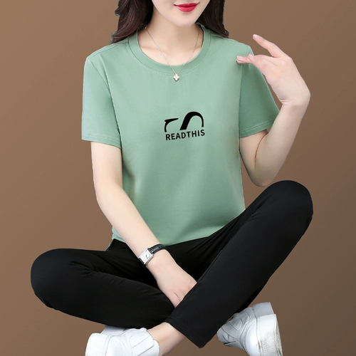 Спортивный спортивный костюм, летний модный тонкий комплект для матери для отдыха